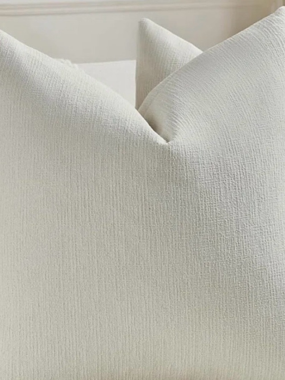 Chenille Cream Textured Accent Pillow Covers (2 - 2 packs) Invisible Zipper